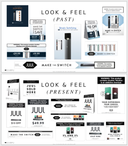 slides from a JUUL Brand Review presentation deck
