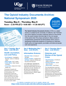 Flyer for the OIDA Symposium May 6-May 8 2025.  